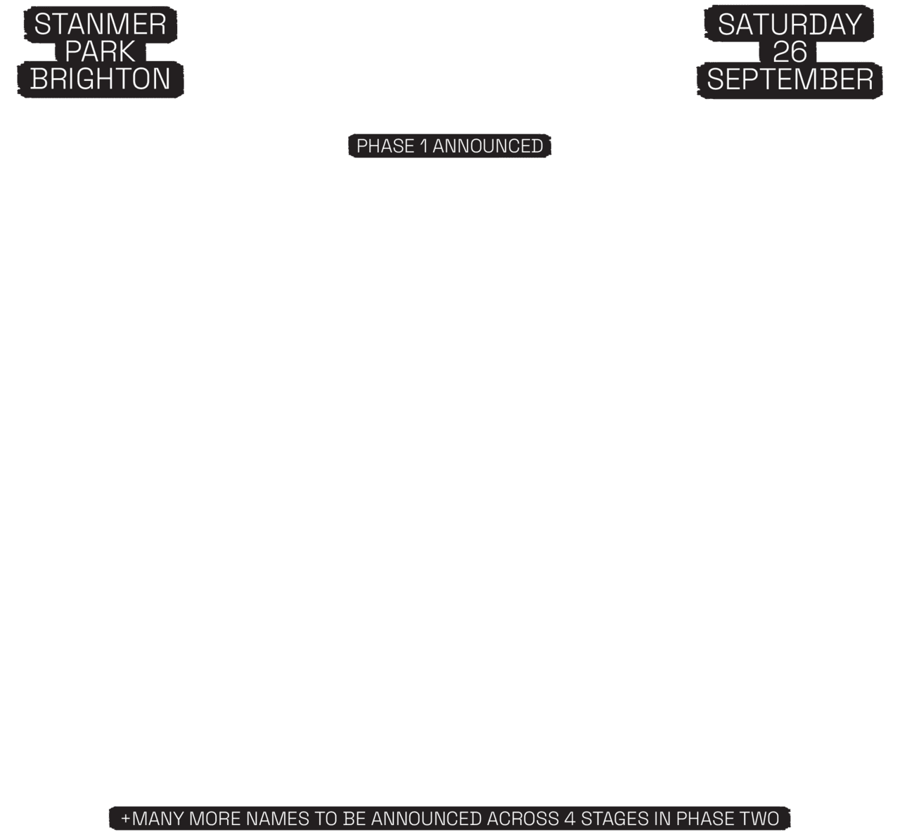 Beyond Boundaries — Phase 1 Lineup — Saturday 26th September, Stanmer Park Brighton